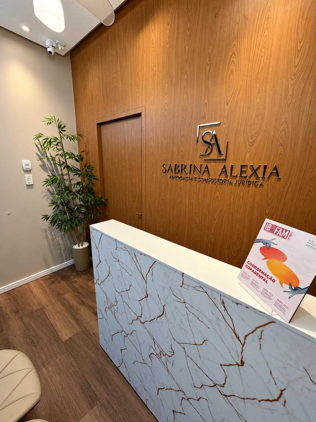 Recepção do escritório Sabrina Alexia Advocacia e Consultoria Jurídica
